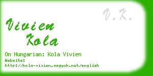 vivien kola business card